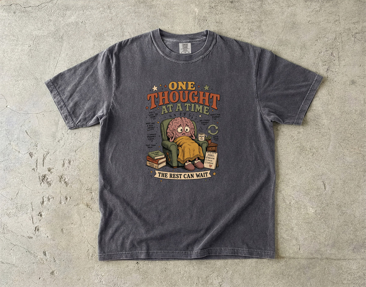 ADHD Overthinking Funny T-Shirt for Women-Comfort Colors T-shirt
