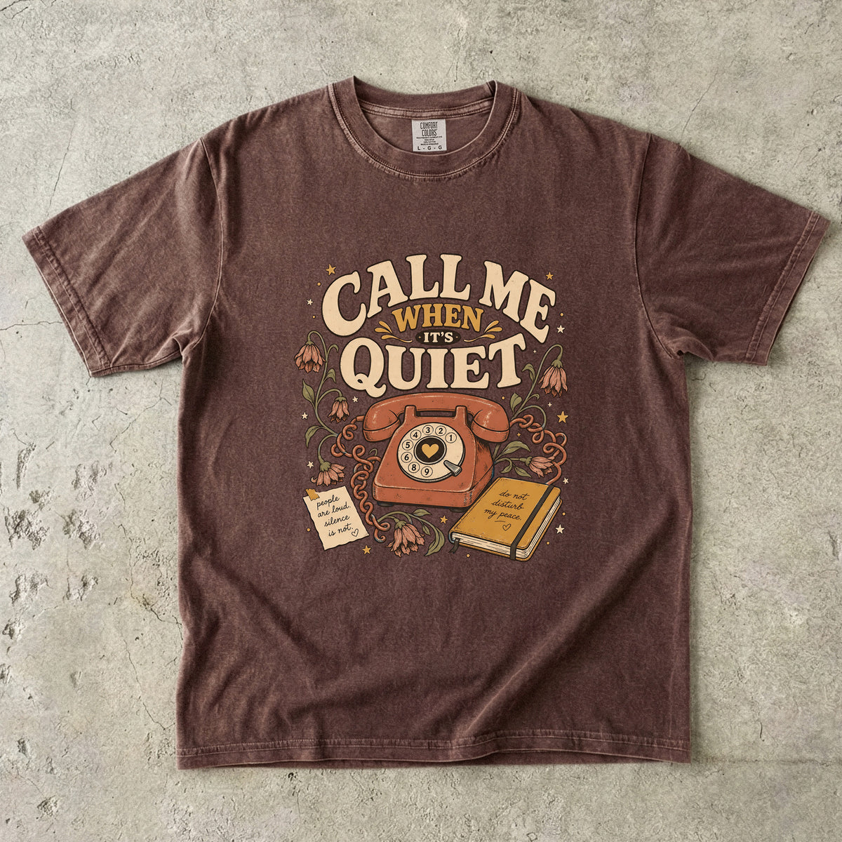 Funny Introvert Phone T-Shirt for Women -Comfort Colors T-shirt