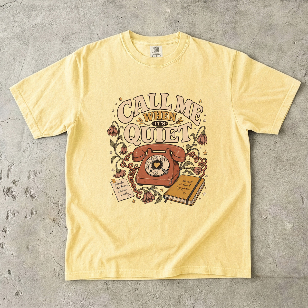 Funny Introvert Phone T-Shirt for Women -Comfort Colors T-shirt
