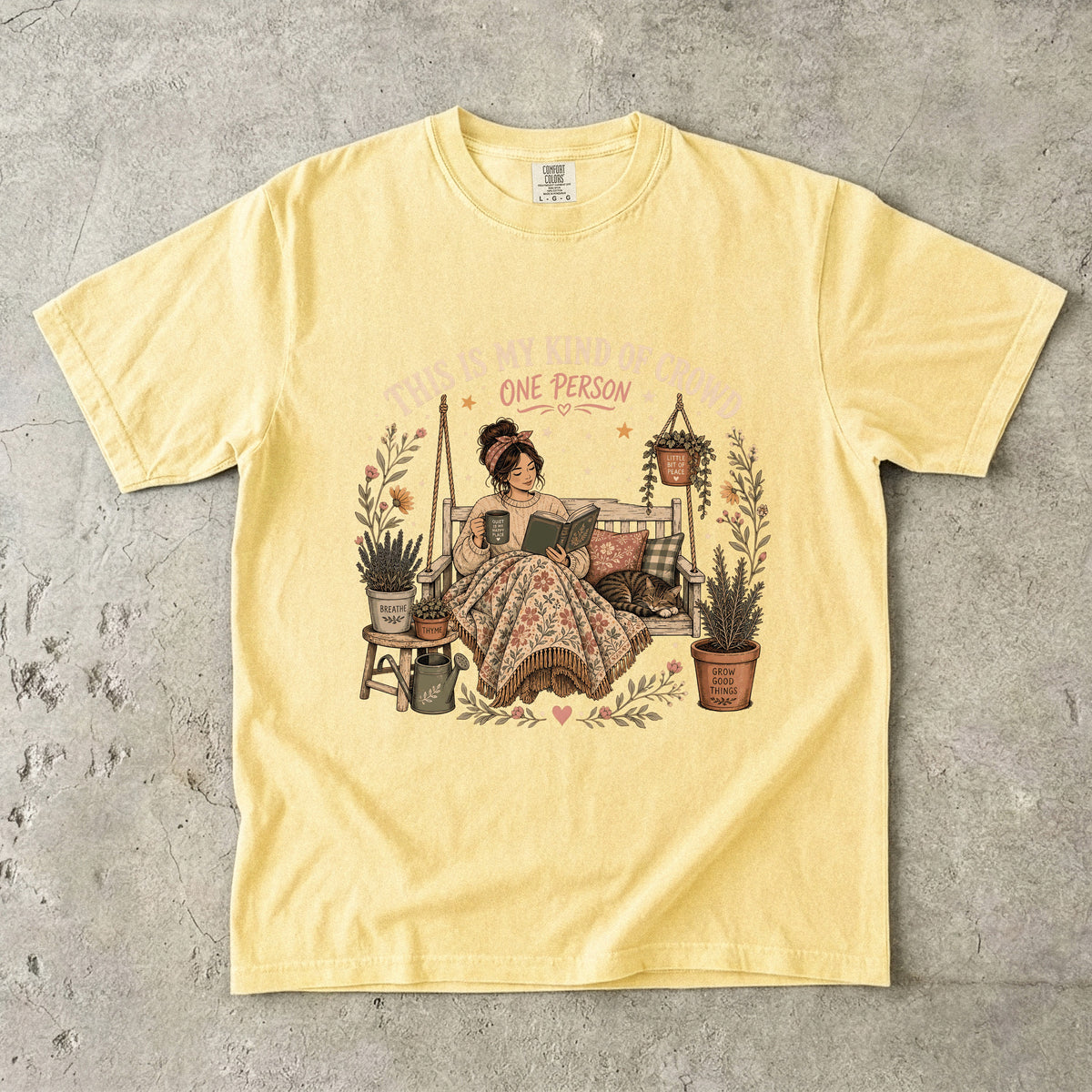 Introvert Porch Life Funny T-Shirt for Women -Comfort Colors T-shirt