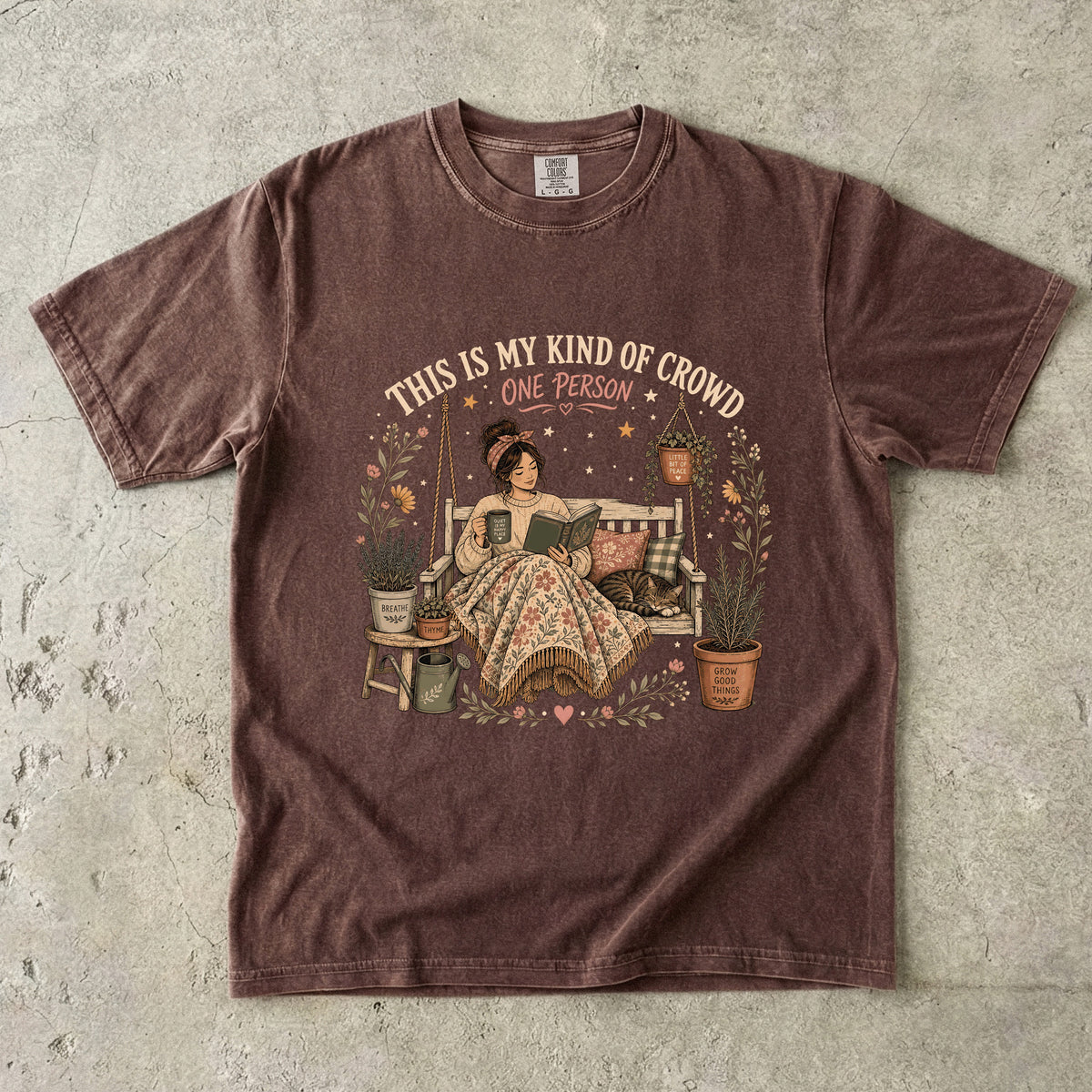 Introvert Porch Life Funny T-Shirt for Women -Comfort Colors T-shirt