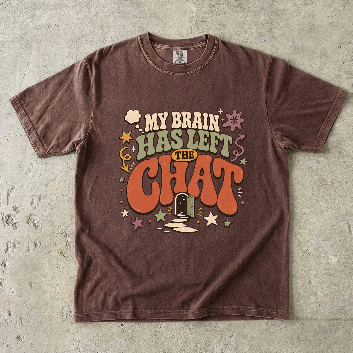 Funny ADHD Brain T-Shirt for Women -Comfort Colors T-shirt