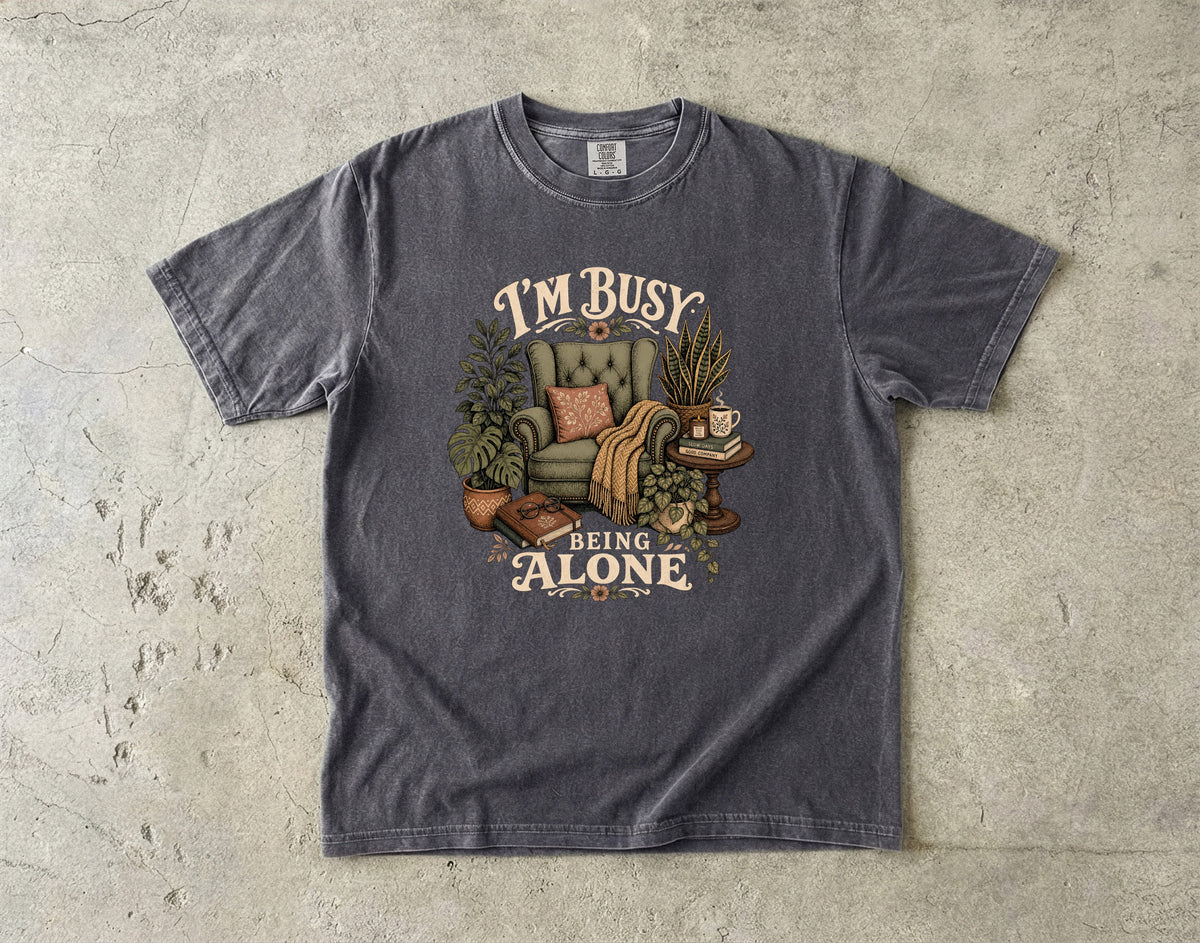 Funny Introvert Alone Time T-Shirt for Women-Comfort Colors T-shirt