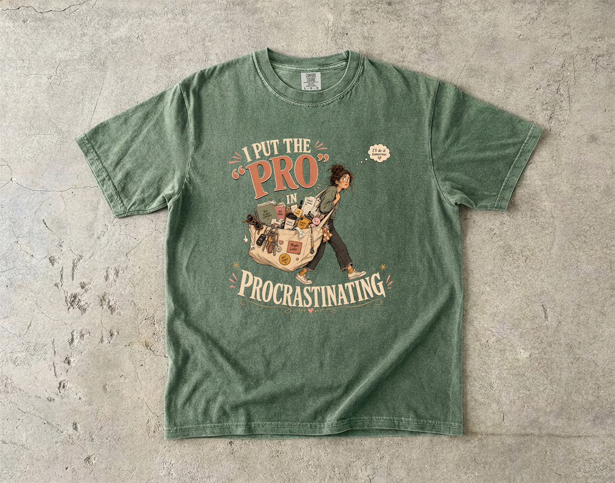 Funny Introvert Procrastination T-Shirt for Women - Comfort Colors T-shirt