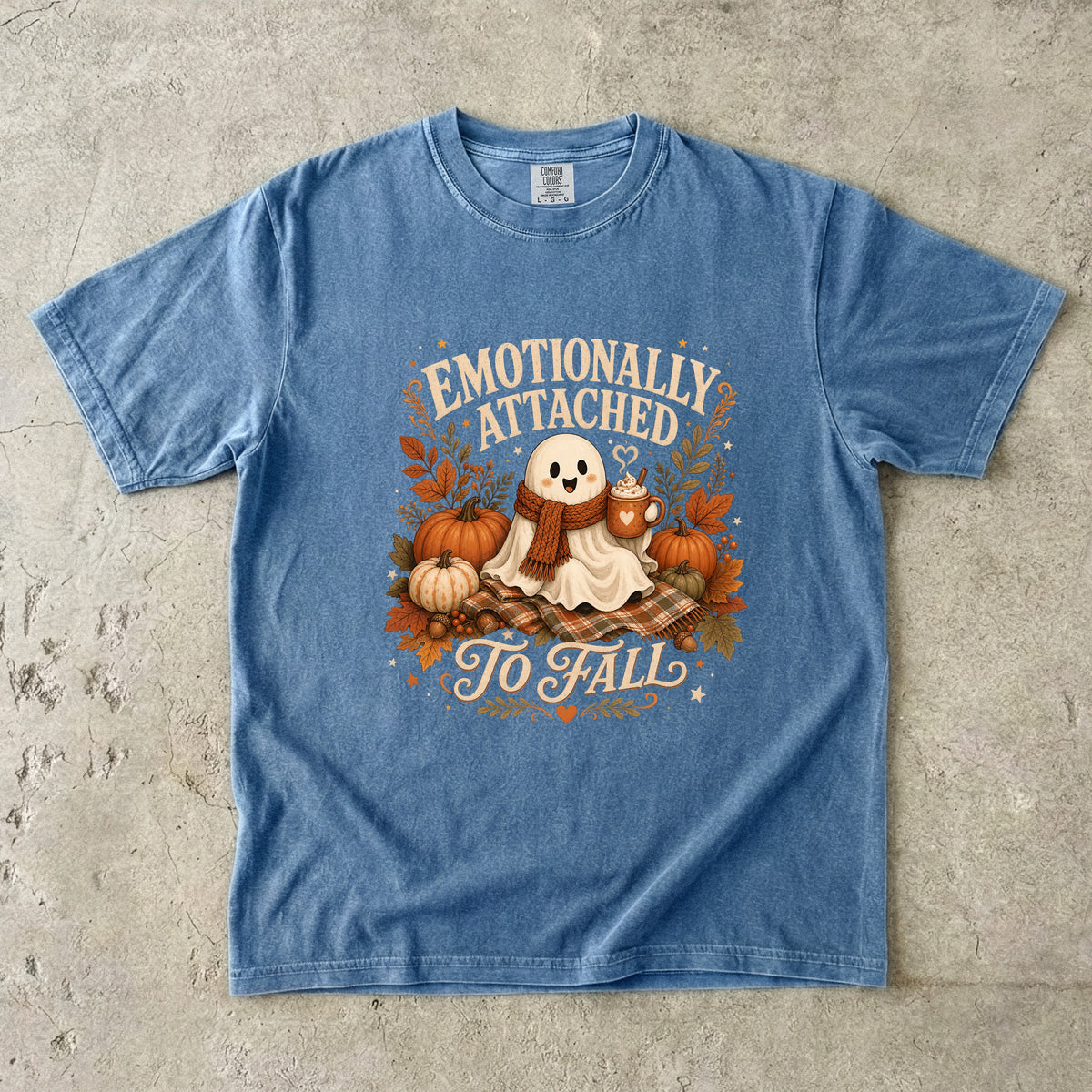 Emotionally Attached to Fall T-Shirt | Cute Autumn Graphic Tee -Comfort Colors T-shirt