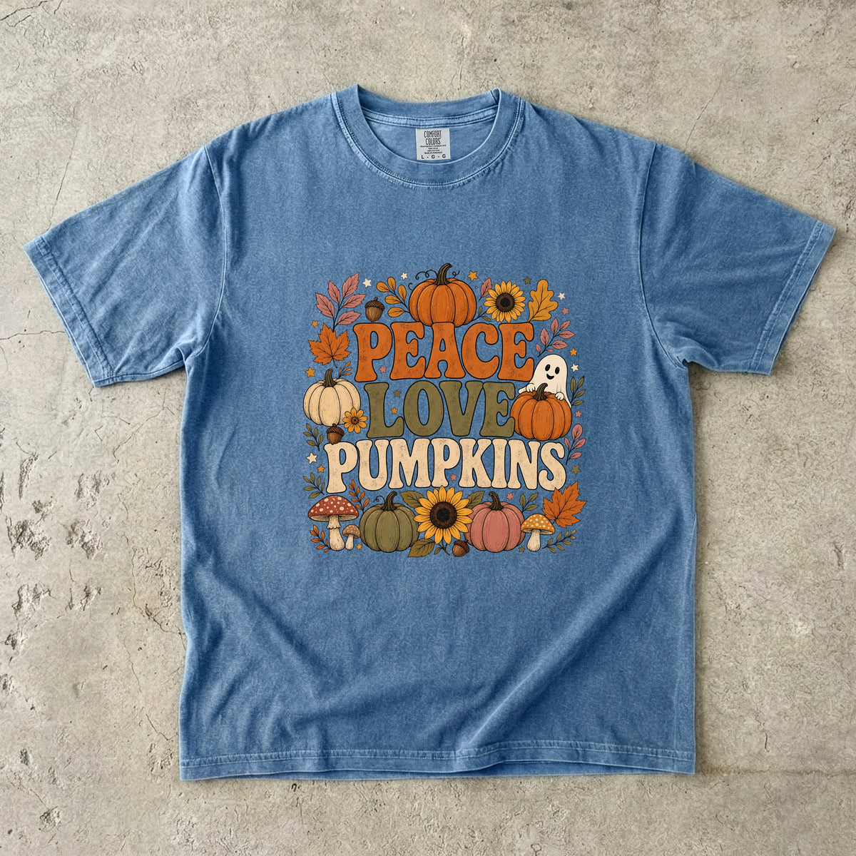 Peace Love and Pumpkins T-Shirt | Cute Fall Graphic Tee