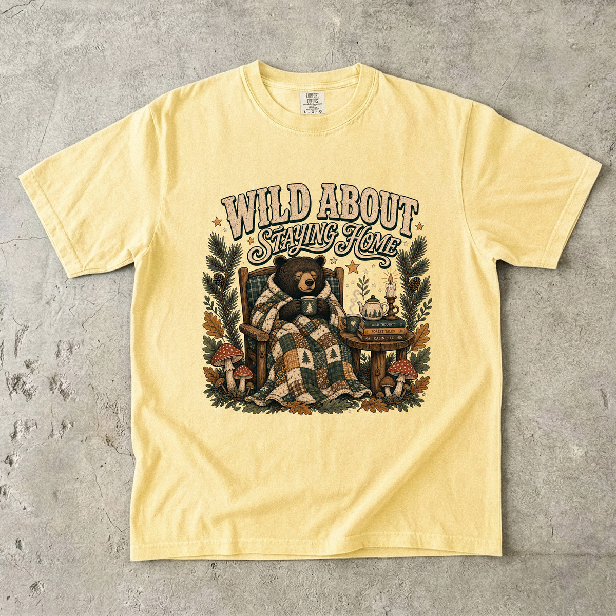 Wild About Staying Home T-Shirt | Funny Introvert Cozy Shirt
