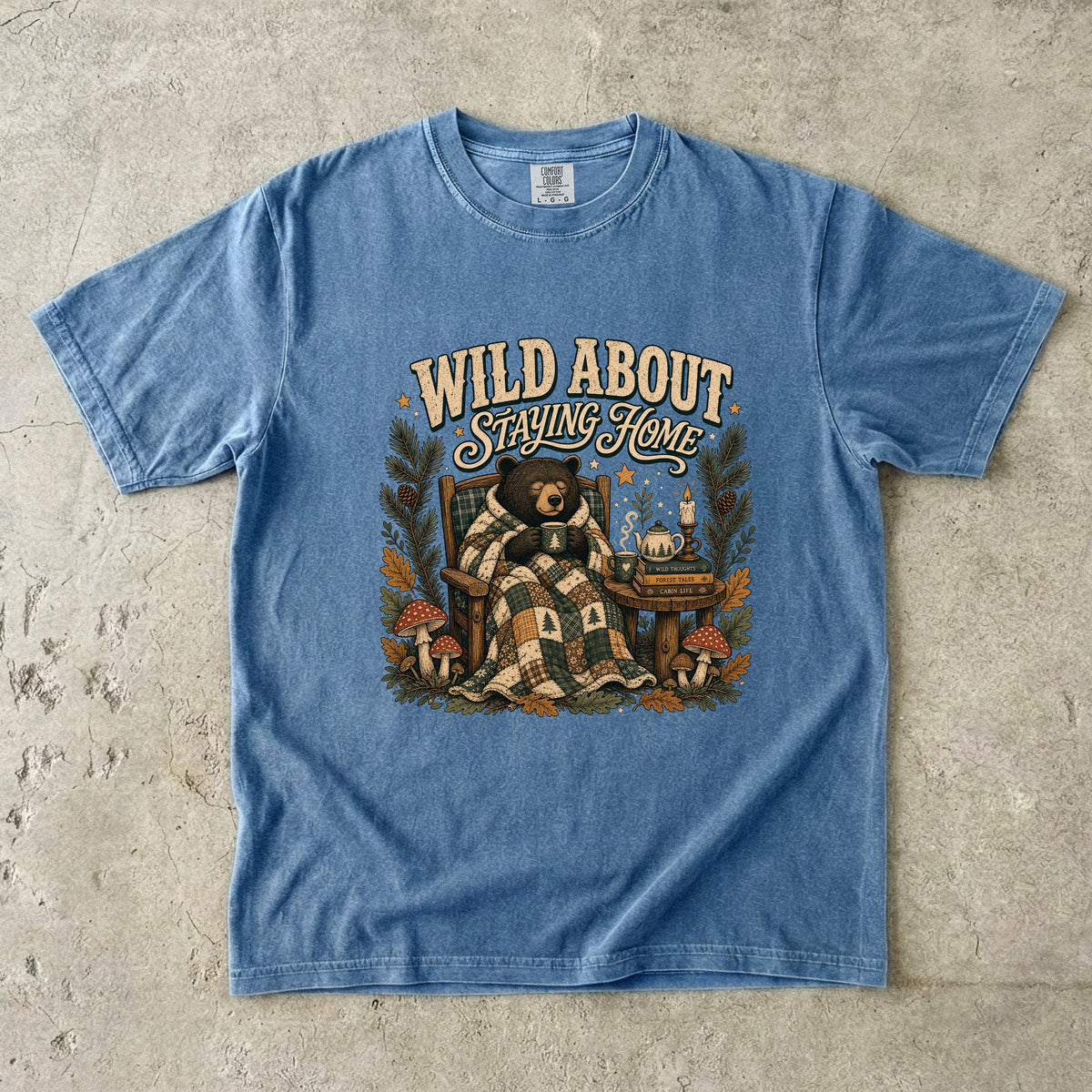Wild About Staying Home T-Shirt | Funny Introvert Cozy Shirt