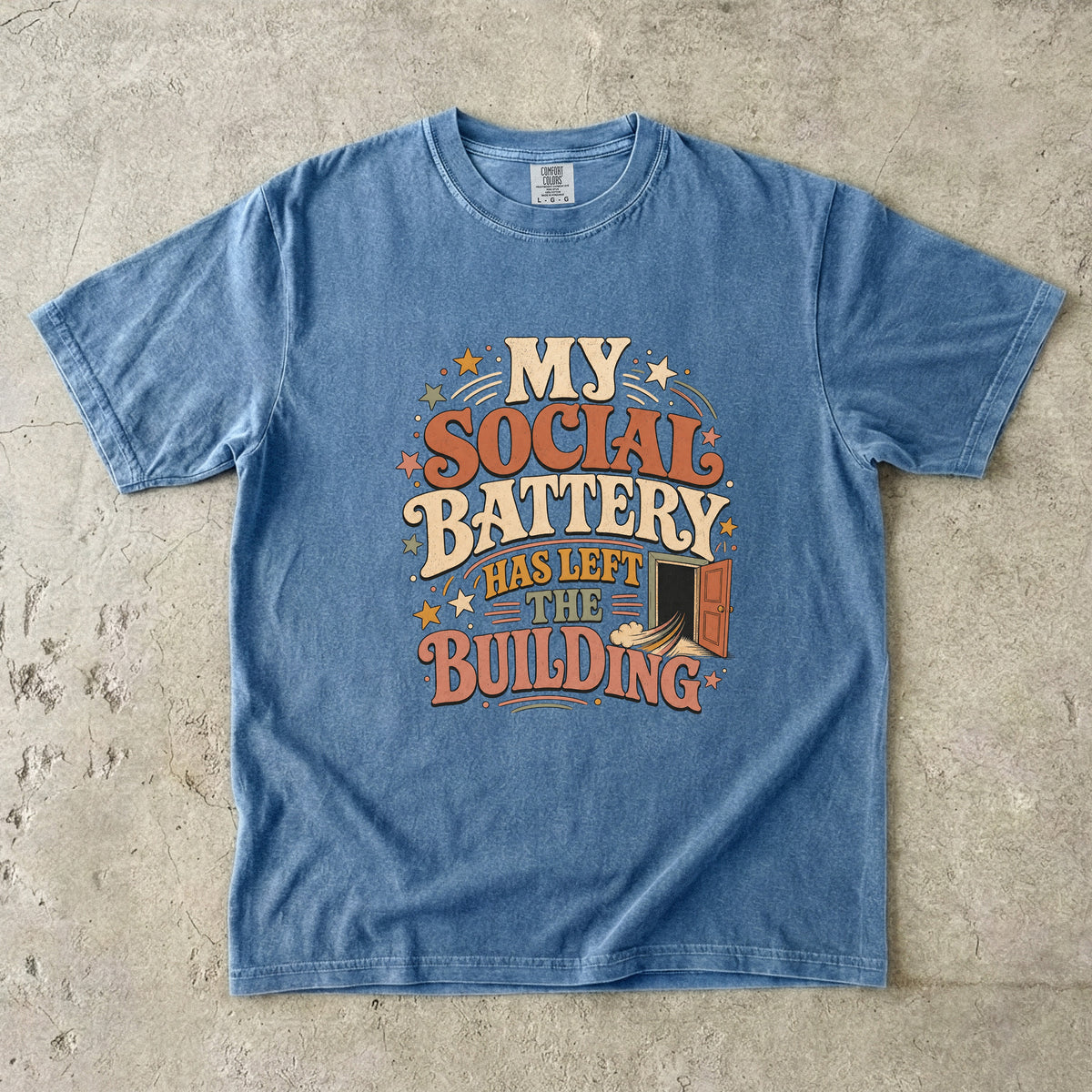 My Social Battery Has Left the Building Shirt | Funny Introvert Gift