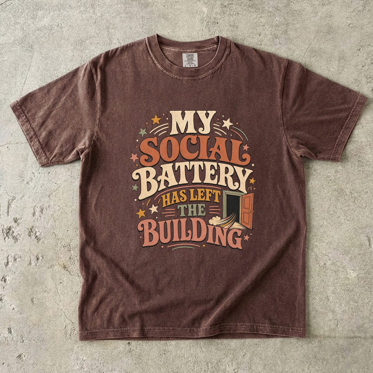My Social Battery Has Left the Building Shirt | Funny Introvert Gift