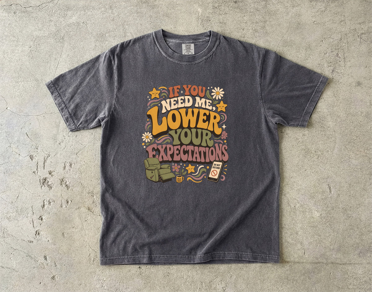 If You Need Me, Lower Your Expectations Shirt | Sarcastic Introvert Tee