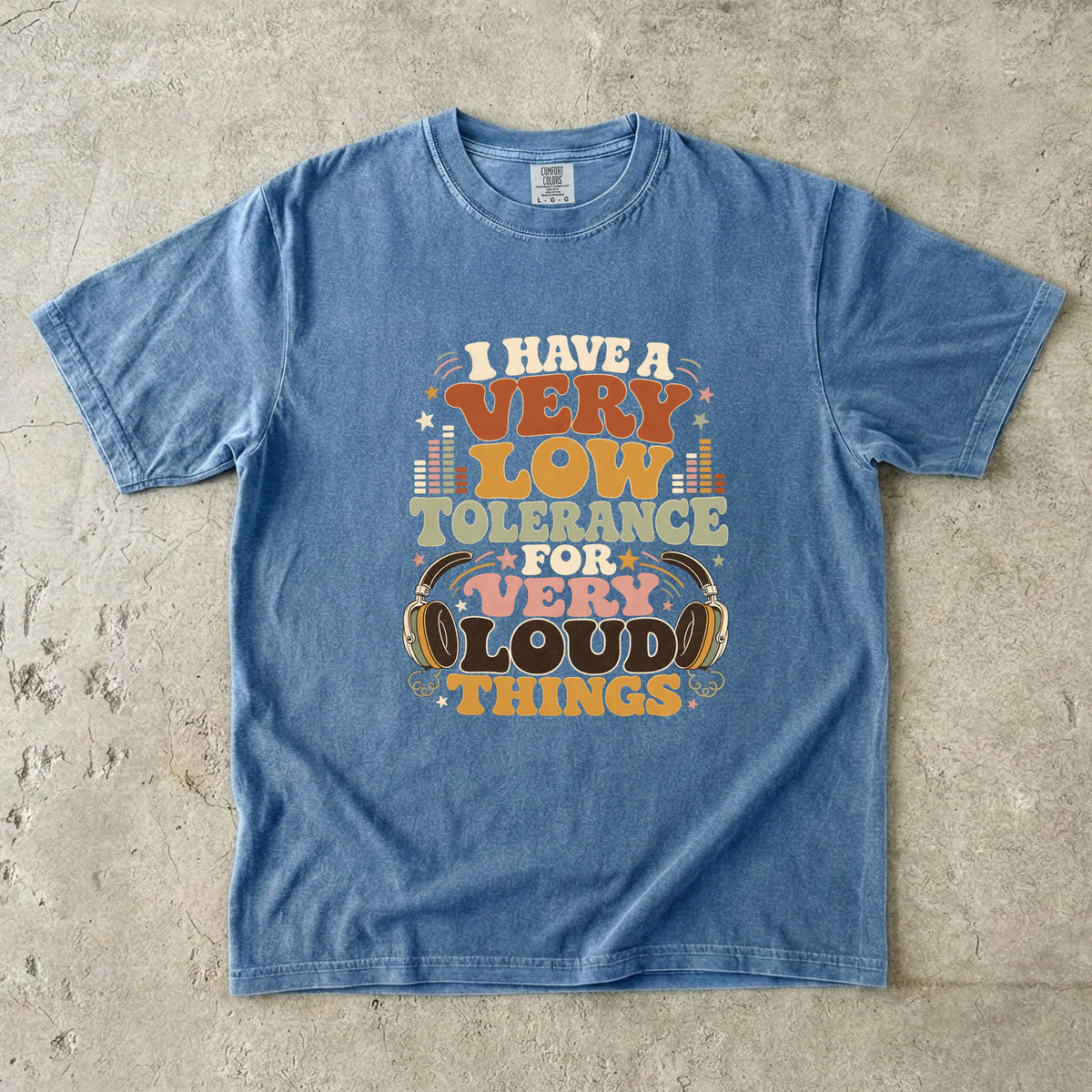 Very Low Tolerance for Very Loud Things Shirt | Introvert Humor
