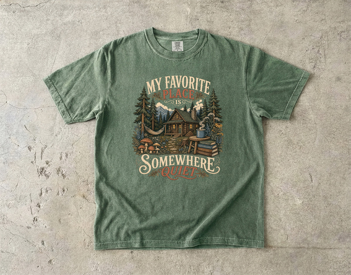 My Favorite Place Is Somewhere Quiet Shirt | Cozy Introvert Tee