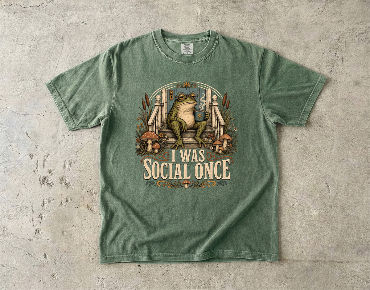 I Was Social Once Shirt | Funny Introvert Apparel