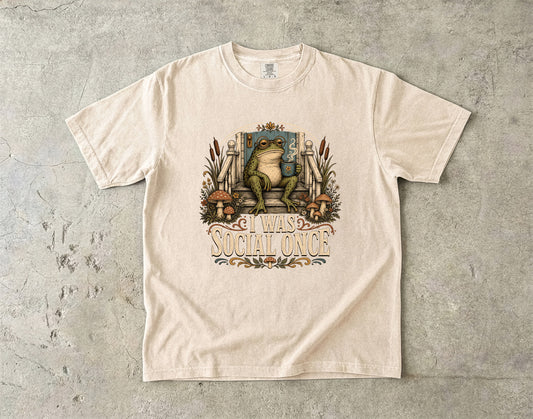 I Was Social Once Shirt | Funny Introvert Apparel