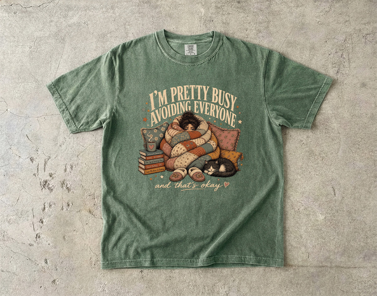 Pretty Busy Avoiding Everyone Shirt | Introvert Humor Tee