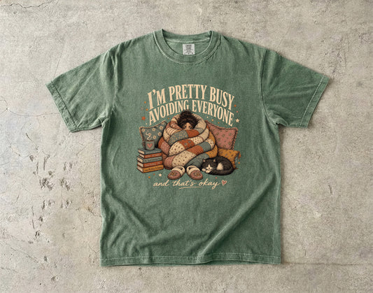 Pretty Busy Avoiding Everyone Shirt | Introvert Humor Tee
