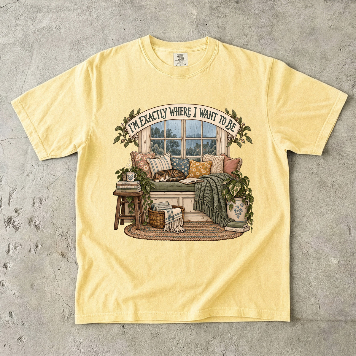 I’m Exactly Where I Want to Be Shirt | Cozy Homebody Graphic Tee