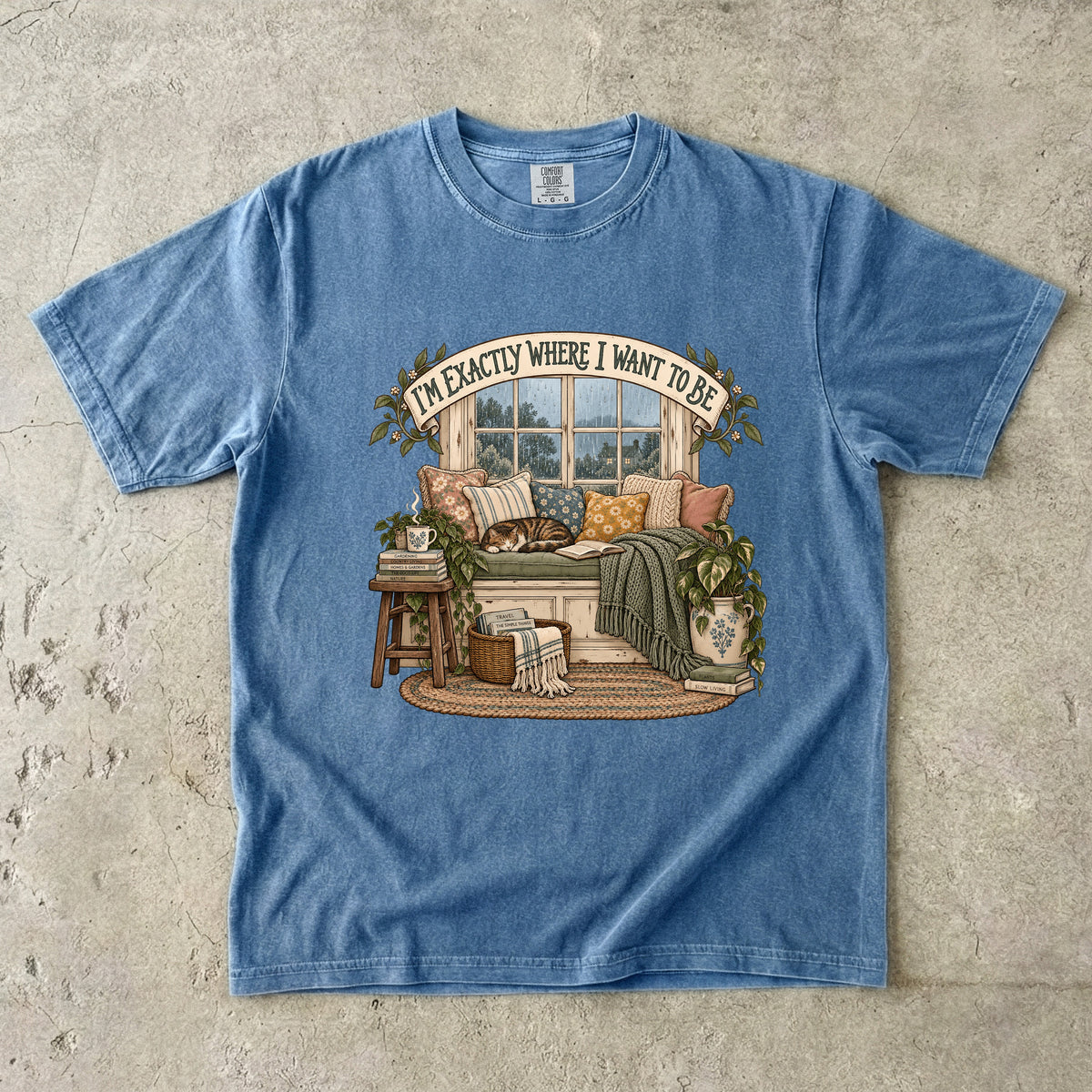 I’m Exactly Where I Want to Be Shirt | Cozy Homebody Graphic Tee
