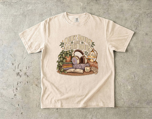 Quiet Hours Are Sacred Hours Shirt | Cozy Introvert Gift