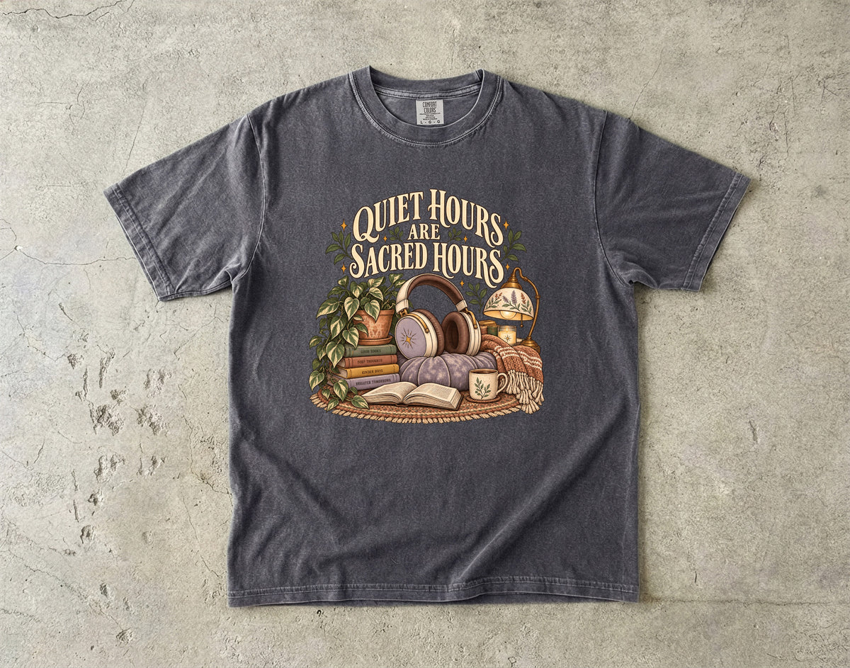 Quiet Hours Are Sacred Hours Shirt | Cozy Introvert Gift