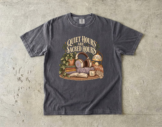 Quiet Hours Are Sacred Hours Shirt | Cozy Introvert Gift