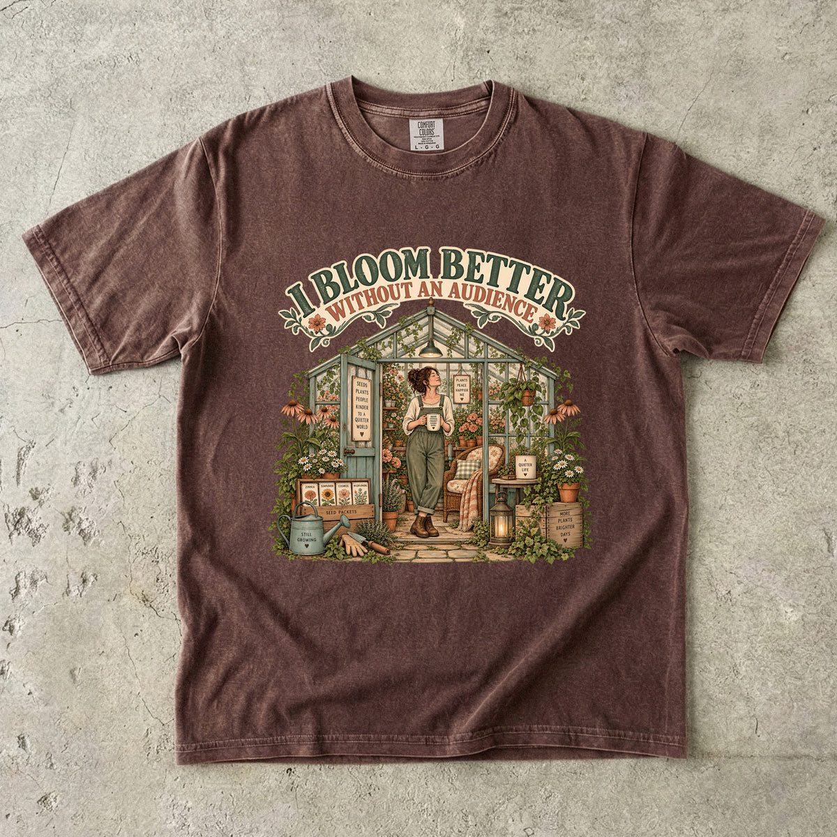 I Bloom Better Without an Audience Shirt | Botanical Women’s Tee