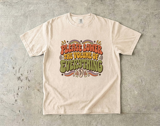 Please Lower the Volume of Everything Shirt | Funny Overstimulated Tee
