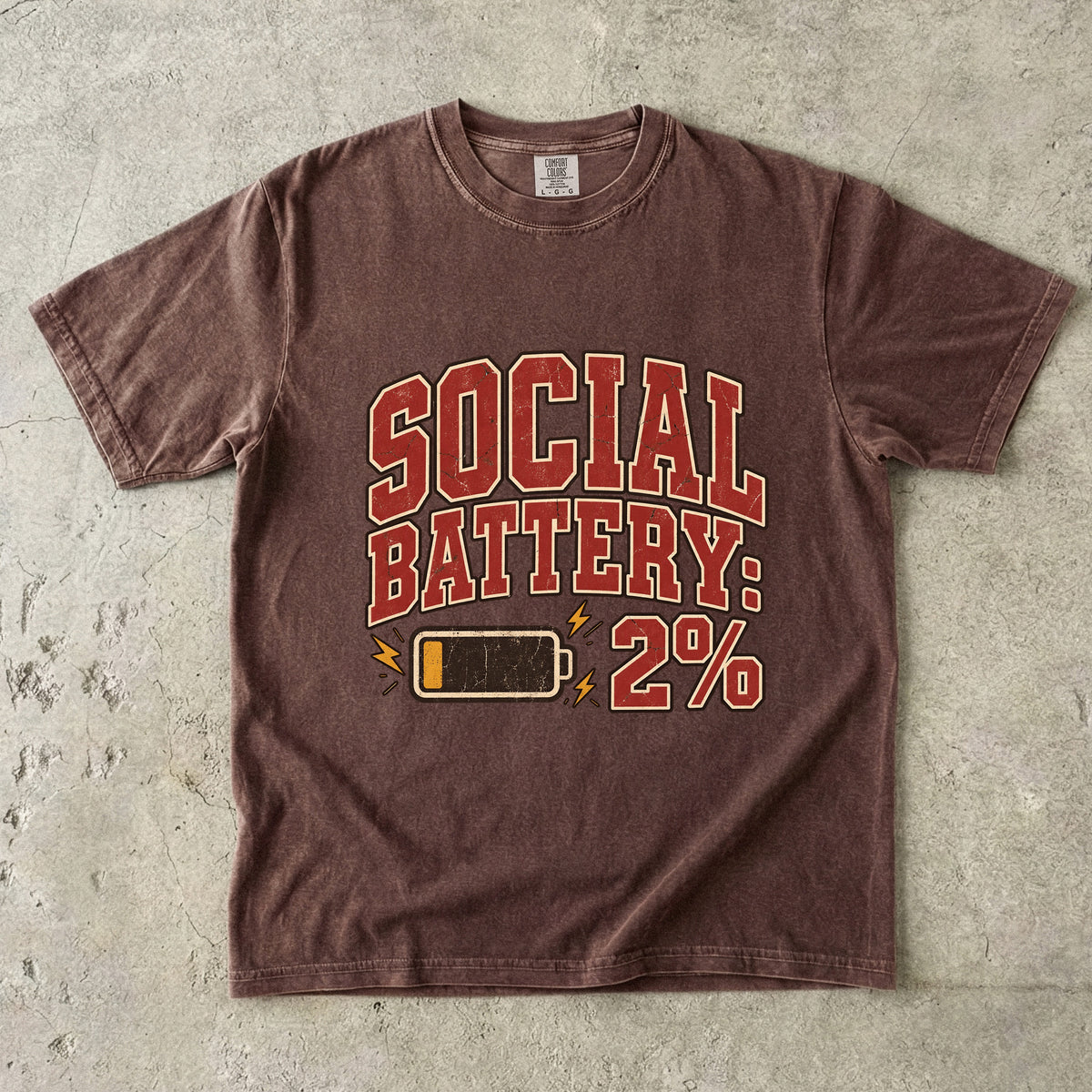Social Battery 2% Shirt – Funny Social Anxiety and Introvert Tee