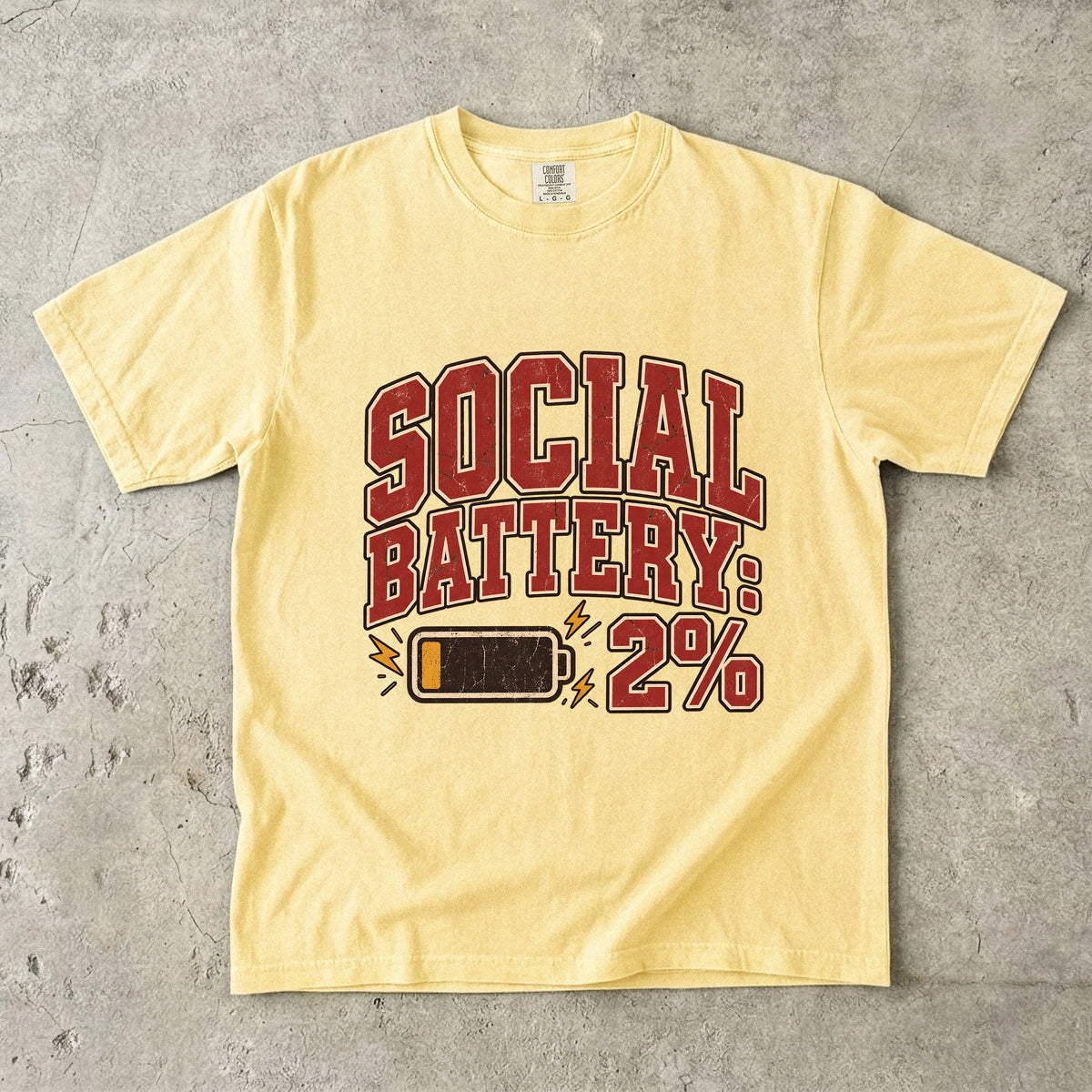 Social Battery 2% Shirt – Funny Social Anxiety and Introvert Tee