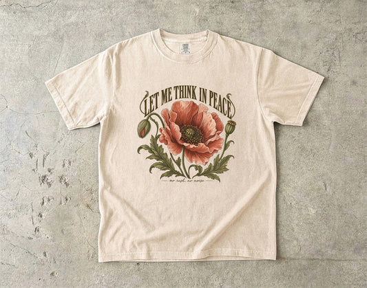 Let Me Think in Peace Shirt – Vintage Botanical Introvert Tee