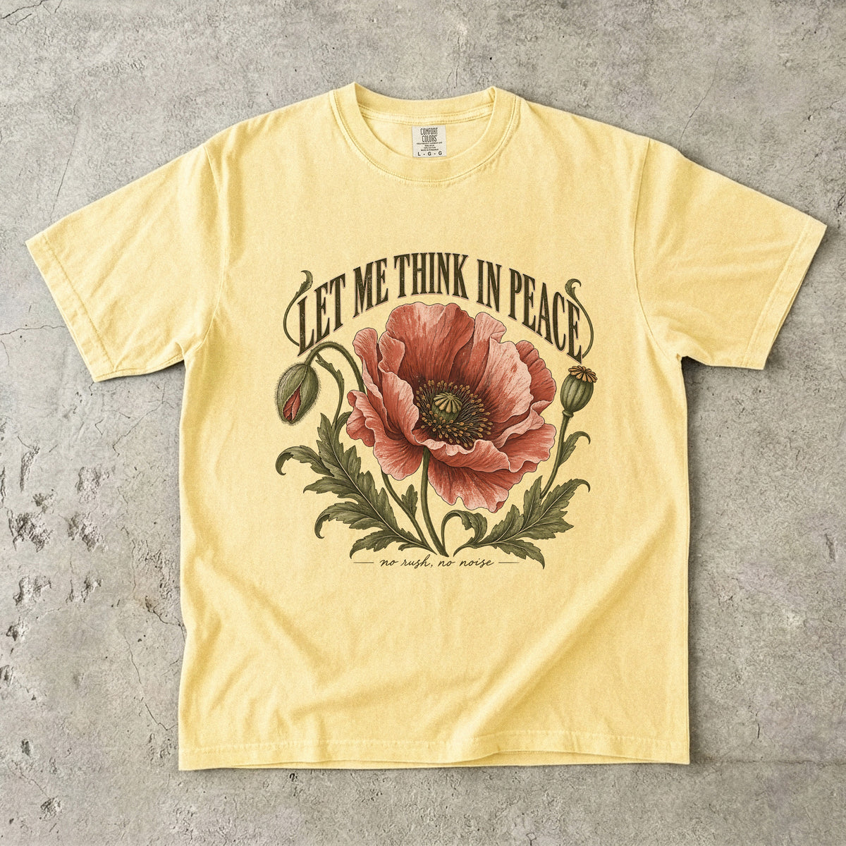 Let Me Think in Peace Shirt – Vintage Botanical Introvert Tee