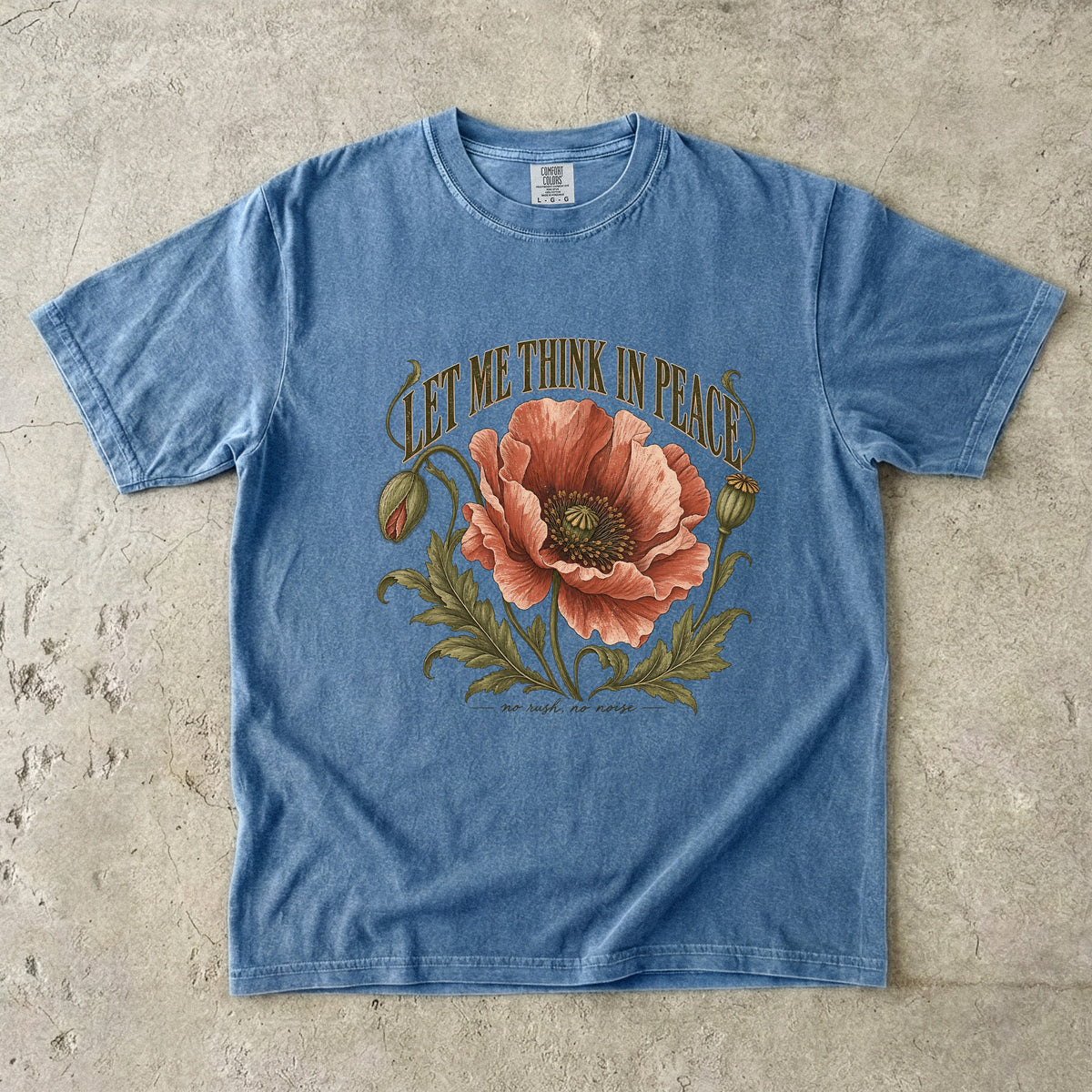 Let Me Think in Peace Shirt – Vintage Botanical Introvert Tee
