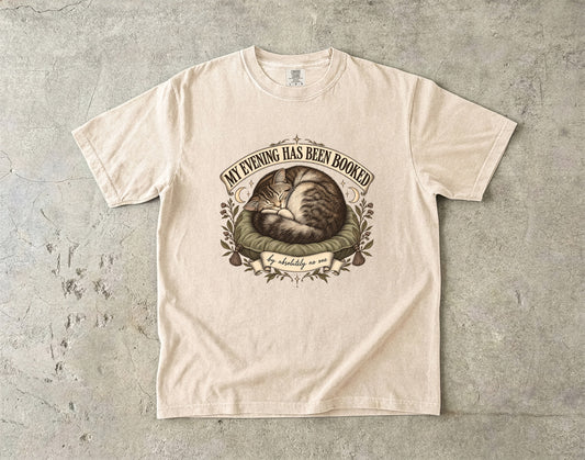 My Evening Has Been Booked Shirt – Funny Cat Lover Tee