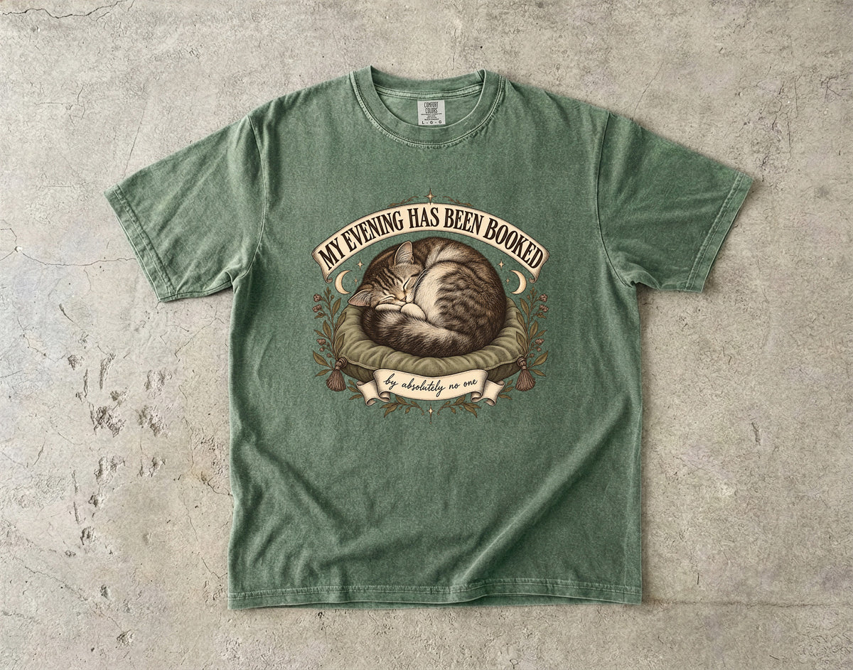My Evening Has Been Booked Shirt – Funny Cat Lover Tee