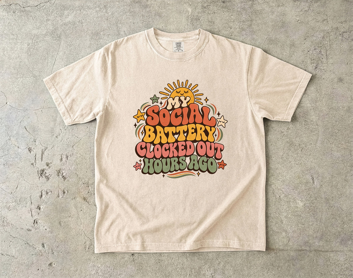 Introvert Social Battery Shirt | Funny Introvert Life Tee for Women