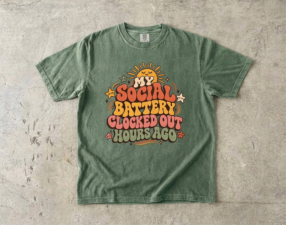 Introvert Social Battery Shirt | Funny Introvert Life Tee for Women