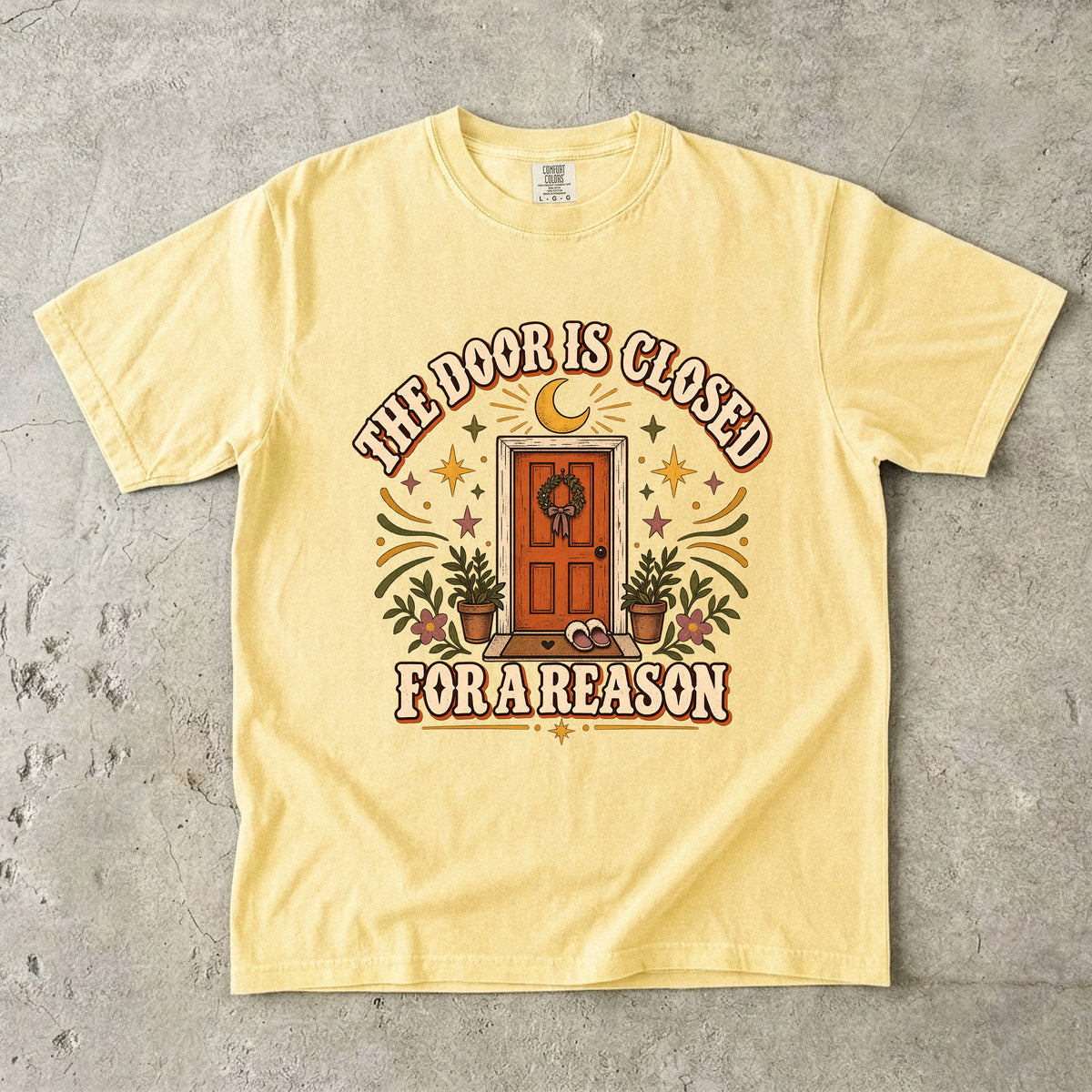 The Door Is Closed for a Reason Shirt | Boundary Humor Tee