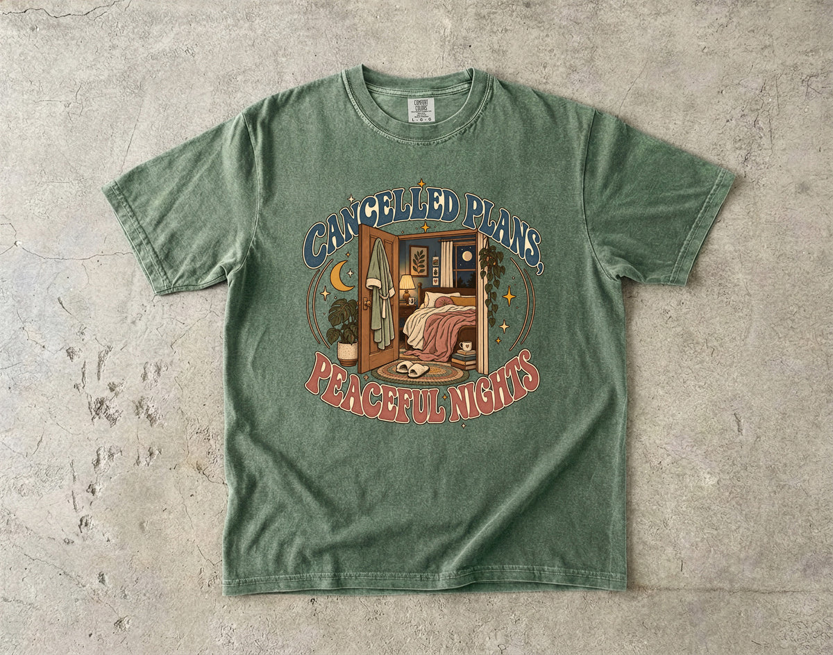 Cancelled Plans Peaceful Nights Shirt | Introvert Life Tee