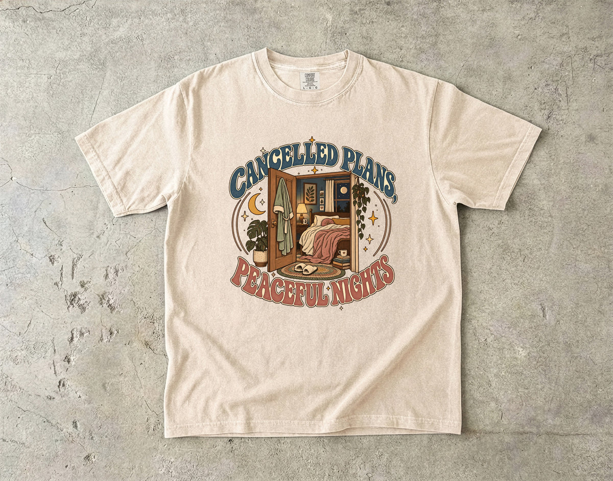 Cancelled Plans Peaceful Nights Shirt | Introvert Life Tee