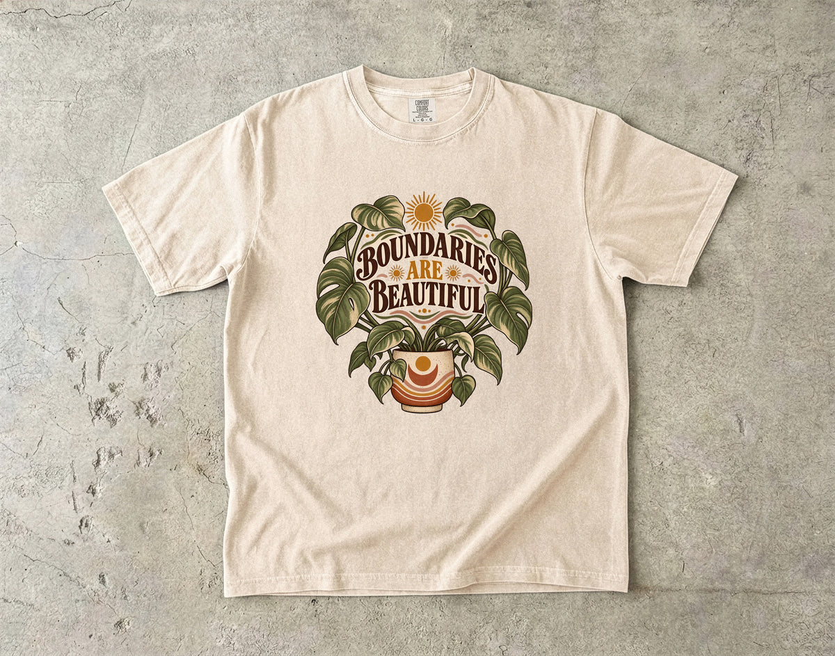 Boundaries Are Beautiful Shirt | Funny Self Care & Introvert Tee