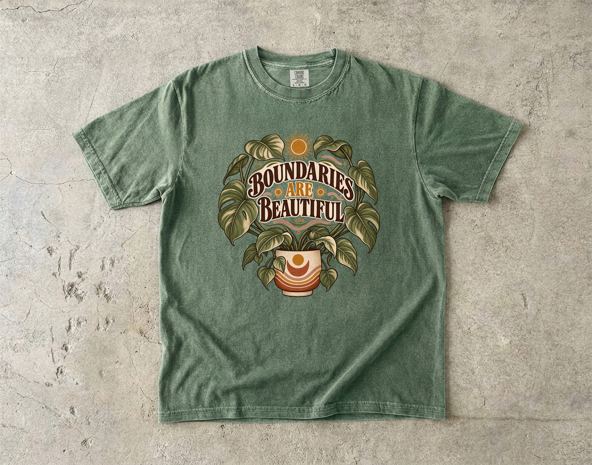 Boundaries Are Beautiful Shirt | Funny Self Care & Introvert Tee