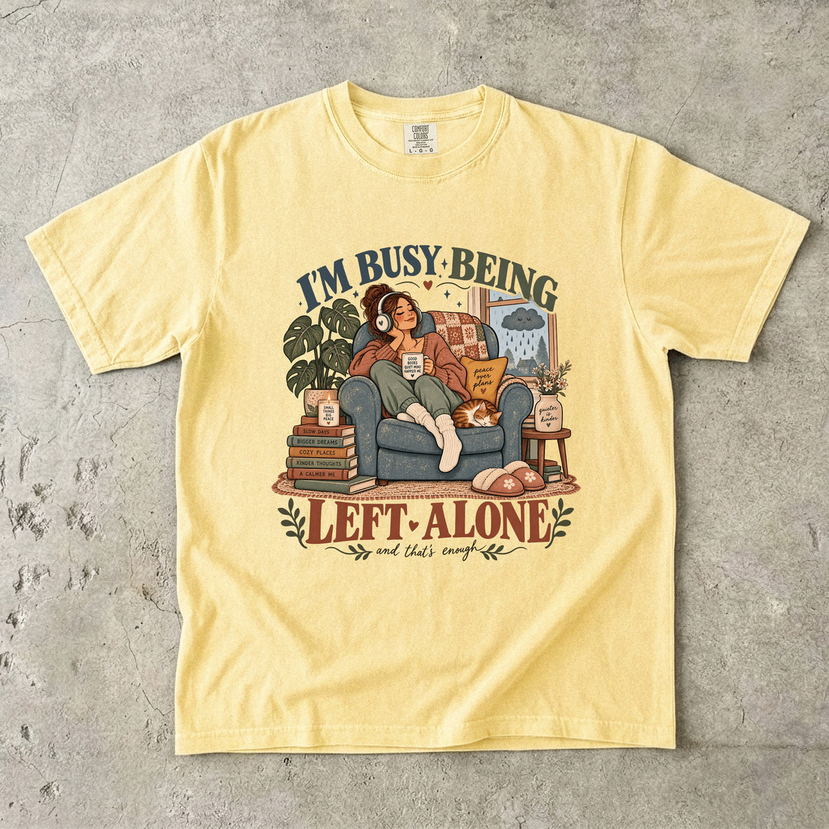 I’m Busy Being Left Alone Shirt | Funny Introvert Women’s Tee