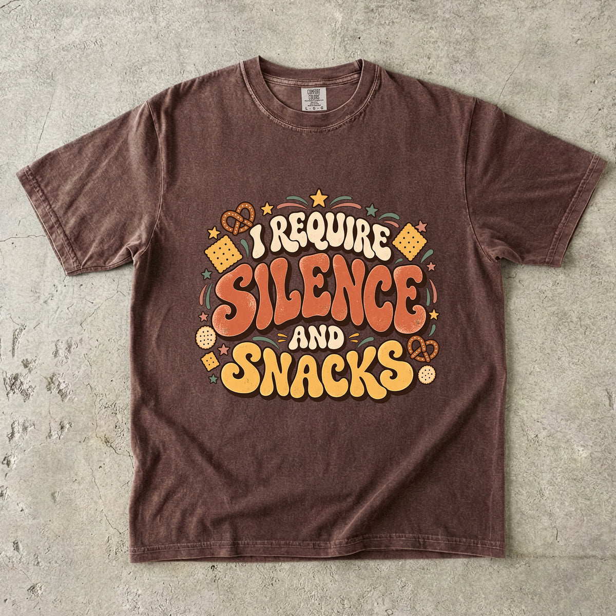 I Require Silence and Snacks Shirt | Funny Introvert Tee