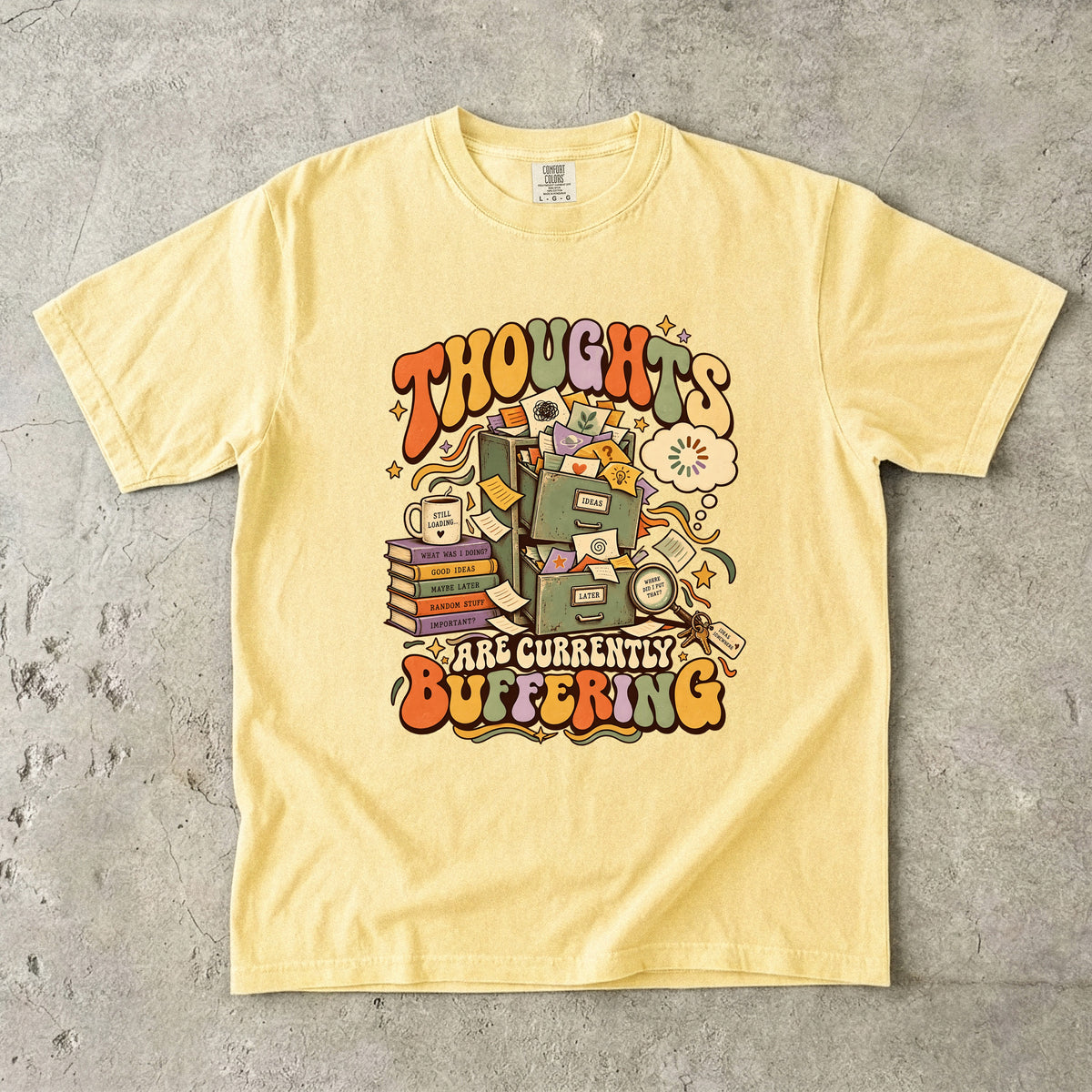 Thoughts Are Currently Buffering Shirt | Funny ADHD Tee