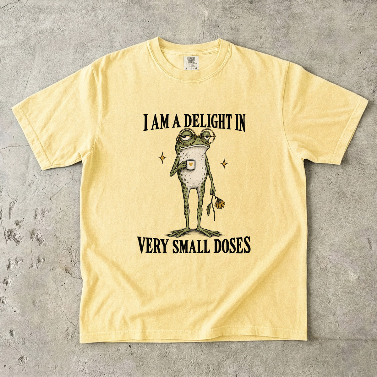 I Am a Delight in Very Small Doses Shirt | Funny Introvert Frog Tee
