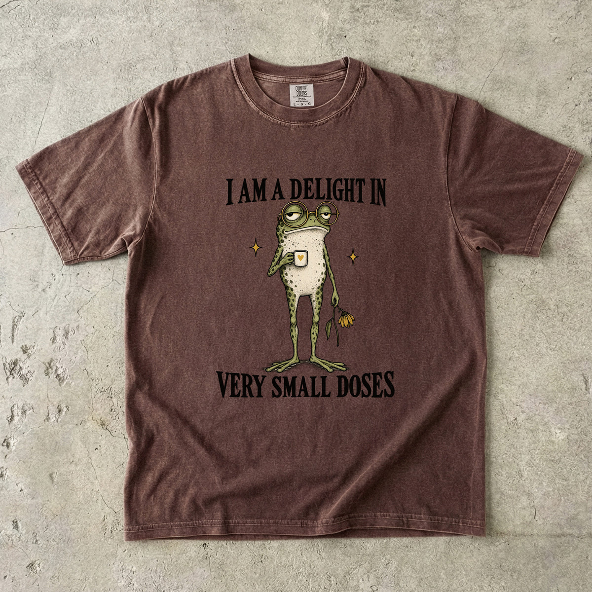 I Am a Delight in Very Small Doses Shirt | Funny Introvert Frog Tee