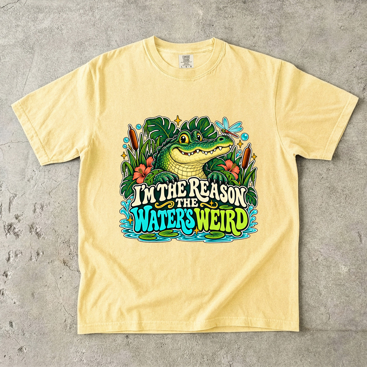 I'm the Reason the Water's Weird Shirt | Funny Crocodile Graphic Tee