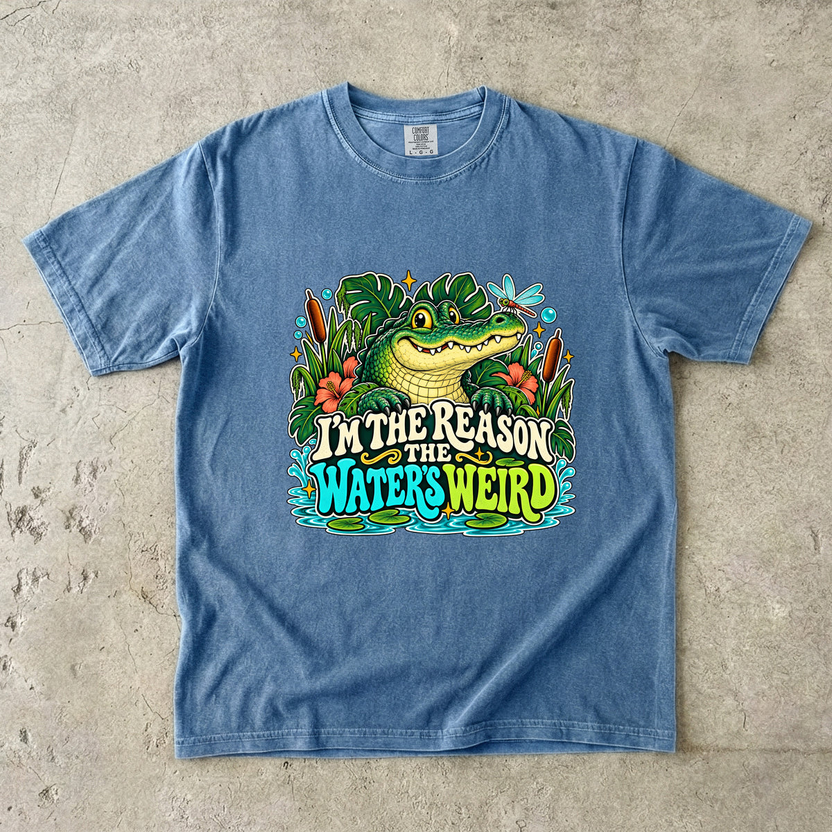 I'm the Reason the Water's Weird Shirt | Funny Crocodile Graphic Tee