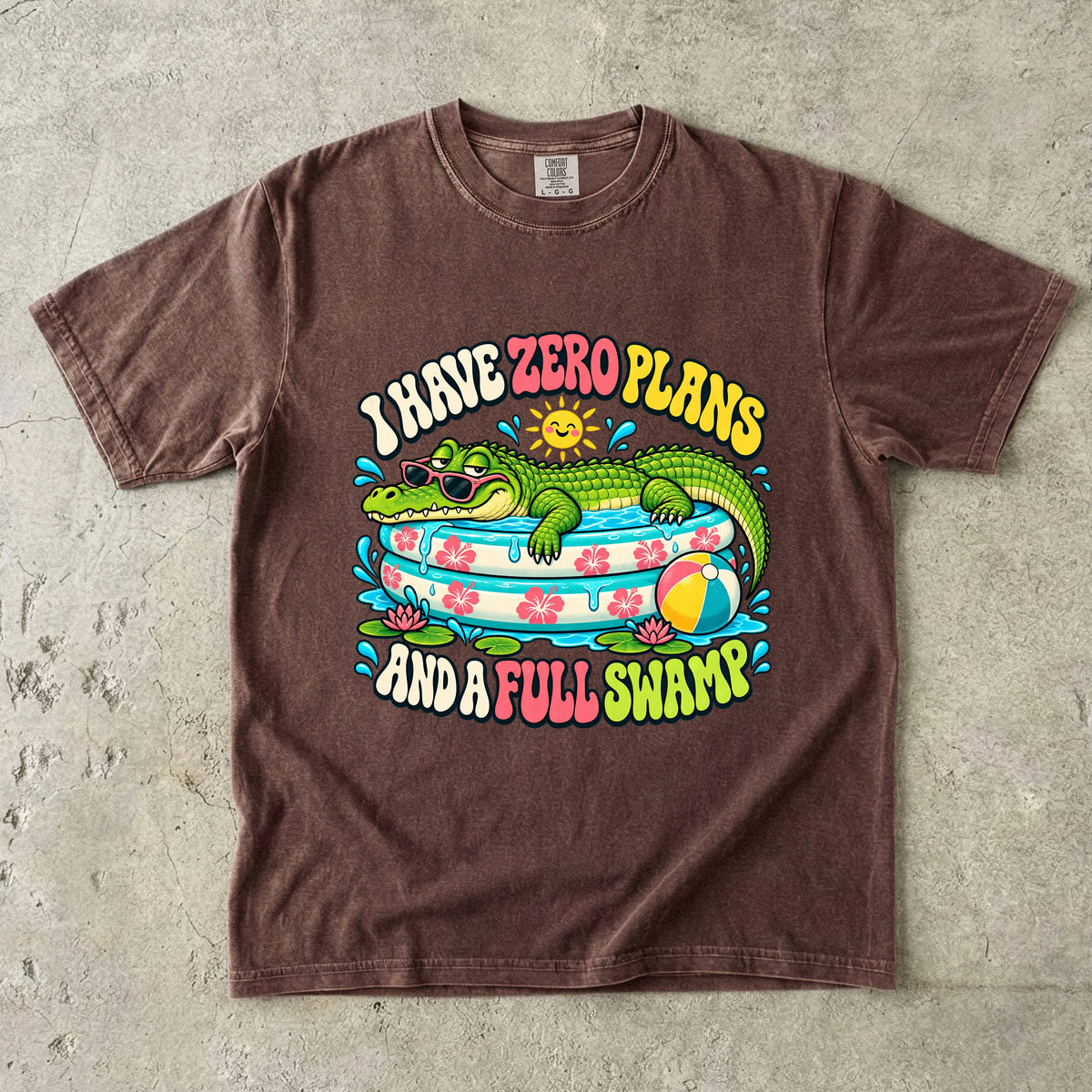 I Have Zero Plans and a Full Swamp Shirt | Funny Alligator Tee